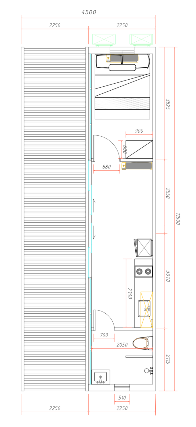 PODS - plattegrond woning 2