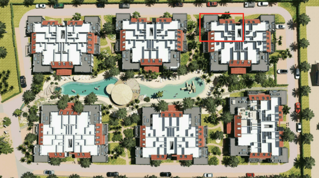 Penthouse appartement Bonaire Resort plattegrond