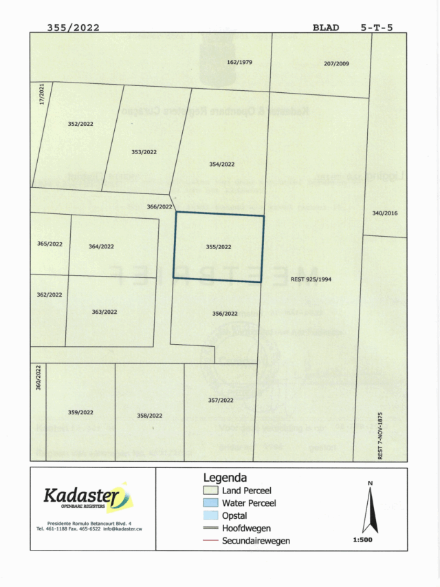 Meetbrief appartementen complex Jan Thiel